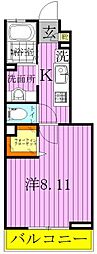 ラッテ 1Kの間取図画像