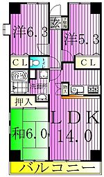 ドゥーブル水元 3LDKの間取図画像