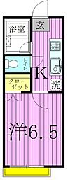 ベルエイト北綾瀬2 1Kの間取図画像