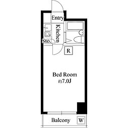エクセル8th 1Kの間取図画像