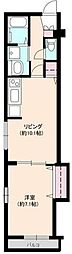 エムズグレイス7 1LDKの間取図画像
