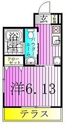 NSGATE青井・弘道 1Kの間取図画像