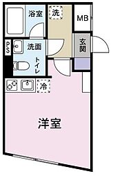 ミモザヒルズ亀有 ワンルームの間取図画像