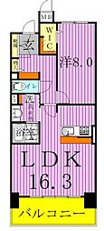 ロイヤルパーリスリバーサイド 1LDKの間取図画像