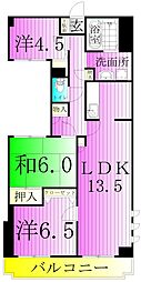 プレジール西新井 3LDKの間取図画像