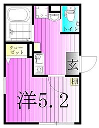 GardenCourtさくら通り 1Kの間取図画像