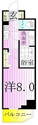 グランカーサ綾瀬 1Kの間取図画像