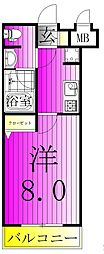RELUXIAAYASE2 1Kの間取図画像