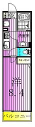 リブリ・東保木間 1Kの間取図画像
