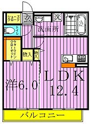 アプリリス 1LDKの間取図画像