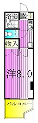 ユニティ西竹之塚 1Kの間取図画像
