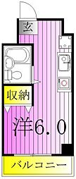 ユネックスヒルズ ワンルームの間取図画像