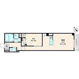 BlancPierre 1LDKの間取図画像