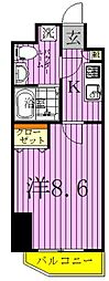 ジェノヴィア東京Northグリーンヴェール 1Kの間取図画像