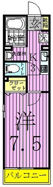 プランドール 202｜東京都足立区本木１丁目(賃貸アパート1K・2階・25.28㎡)の写真 その2