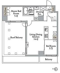 メトロステージ亀有 3階2LDKの間取り