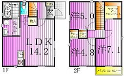 舎人戸建 3LDKの間取り