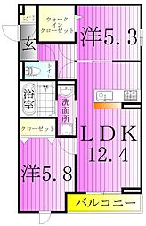 間取図画像 2LDK