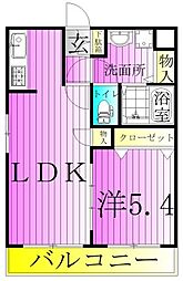 アーバンパーク六町 1LDKの間取図画像