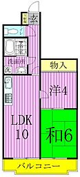 エレガンス綾瀬フォース 2LDKの間取図画像