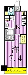 アパートメント桜 1Kの間取図画像
