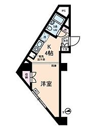 ジュネス・北綾瀬 1Kの間取図画像