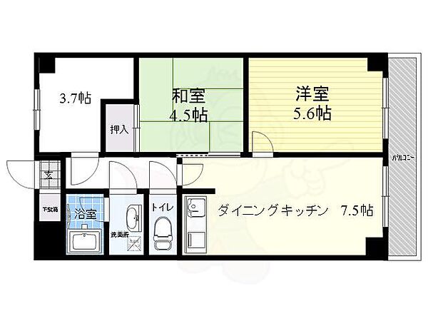 フレアつつじヶ丘 ｜東京都調布市東つつじケ丘２丁目(賃貸マンション2SDK・2階・49.02㎡)の写真 その2