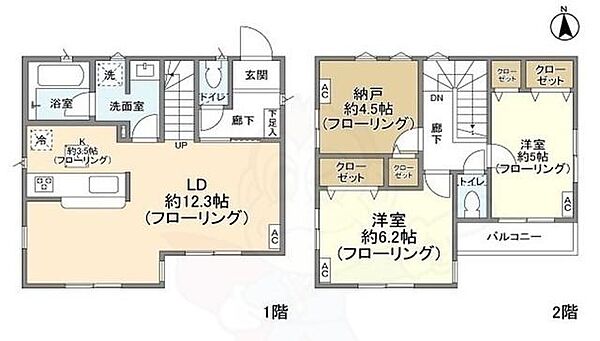 東京都世田谷区北烏山７丁目(賃貸一戸建2SLDK・1階・76.54㎡)の写真 その2