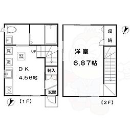 ウィル烏山 2階1DKの間取り