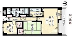 粕谷ツインビル 2LDKの間取図画像