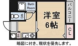 グレースYK 1Kの間取図画像