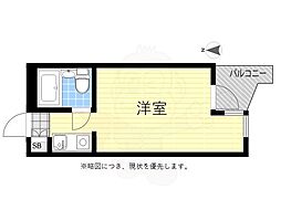 グレース成城 ワンルームの間取図画像