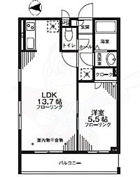 シャルマントミール 1LDKの間取図画像