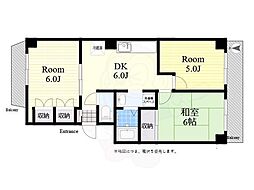 モンレーヴ大町 3DKの間取図画像
