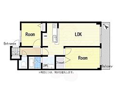 アーバンコート南烏山 2LDKの間取図画像