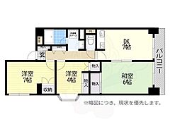 MIハイツアザレア 2DKの間取図画像