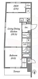 ウェルスクエアイズム上北沢 1SLDKの間取図画像