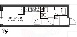 KYUDEN BASE ワンルームの間取図画像