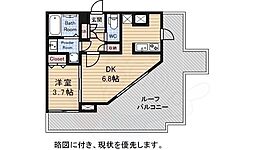 ガーラプレイス八幡山壱番館 1DKの間取図画像