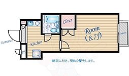 マノアール世田谷 1Kの間取図画像