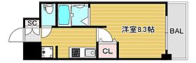 クレストコート難波サウス  ｜ 大阪府大阪市浪速区敷津西１丁目5-25（賃貸マンション1K・7階・24.43㎡） その2