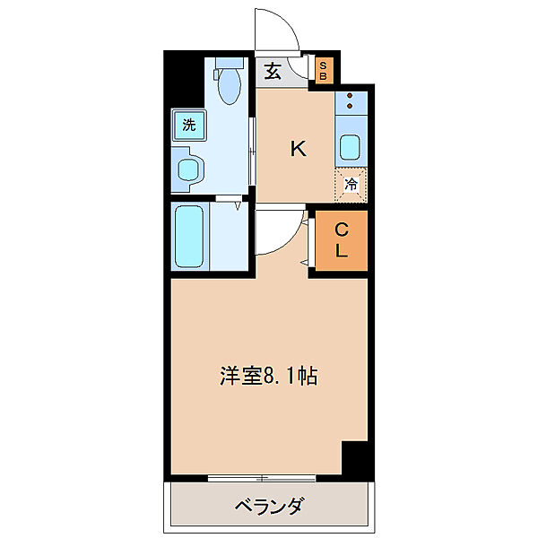 エルスタンザ仙台八幡 ｜宮城県仙台市青葉区八幡３丁目(賃貸マンション1K・2階・25.11㎡)の写真 その2