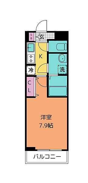 画像2:1K・26.72平米・東向き