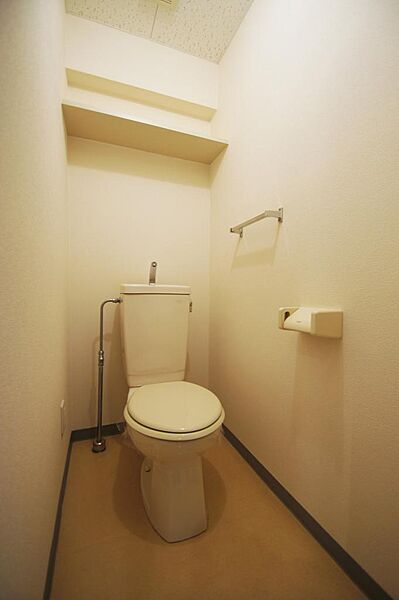 画像15:トイレ上部に棚があります。