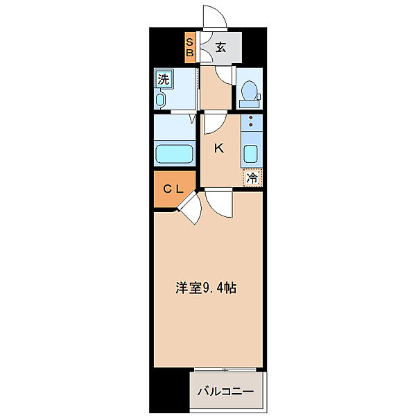 画像2:１Ｋ・３２平米・南向き