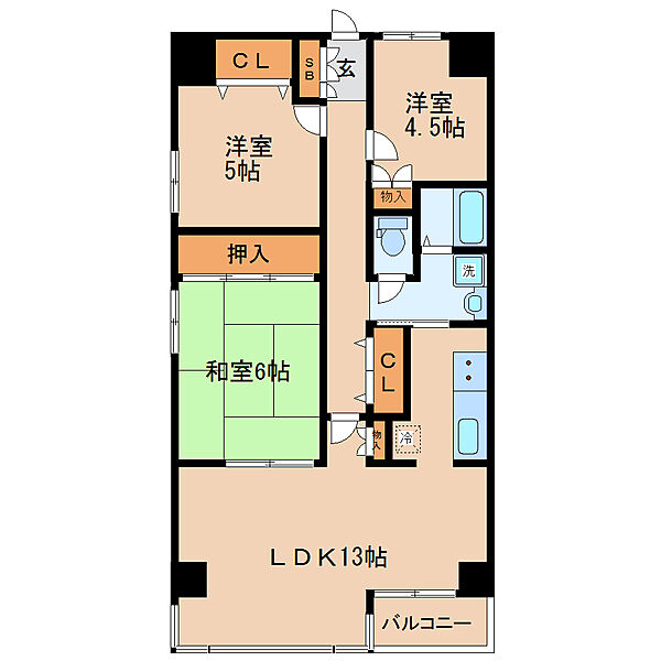 スカイコート上杉 ｜宮城県仙台市青葉区昭和町(賃貸マンション3LDK・10階・74.05㎡)の写真 その2