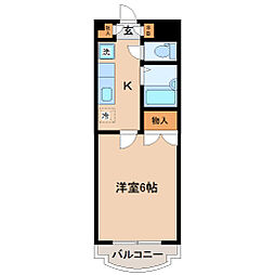 CITYSPIRE仙台 1Kの間取図画像