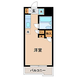 メゾン・ド・ポルカ ワンルームの間取図画像