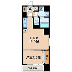 カスタリア勾当台公園 7階1LDKの間取り