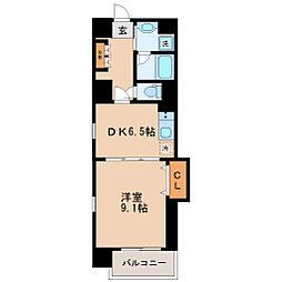 ヴィアーレ勾当台I 2階1DKの間取り
